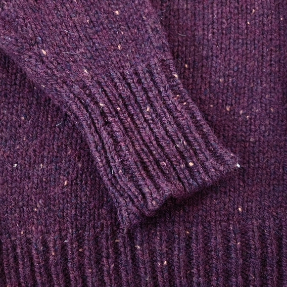 HIGHLAND CLUB Burgundy Wool Silk Turtleneck Sweater Vintage Retro Style m - Picture 7 of 13